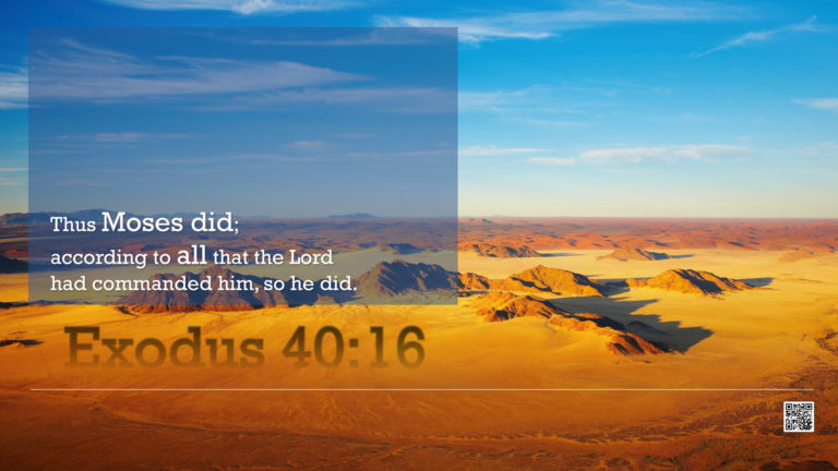Exodus 40 16 This Is Truth