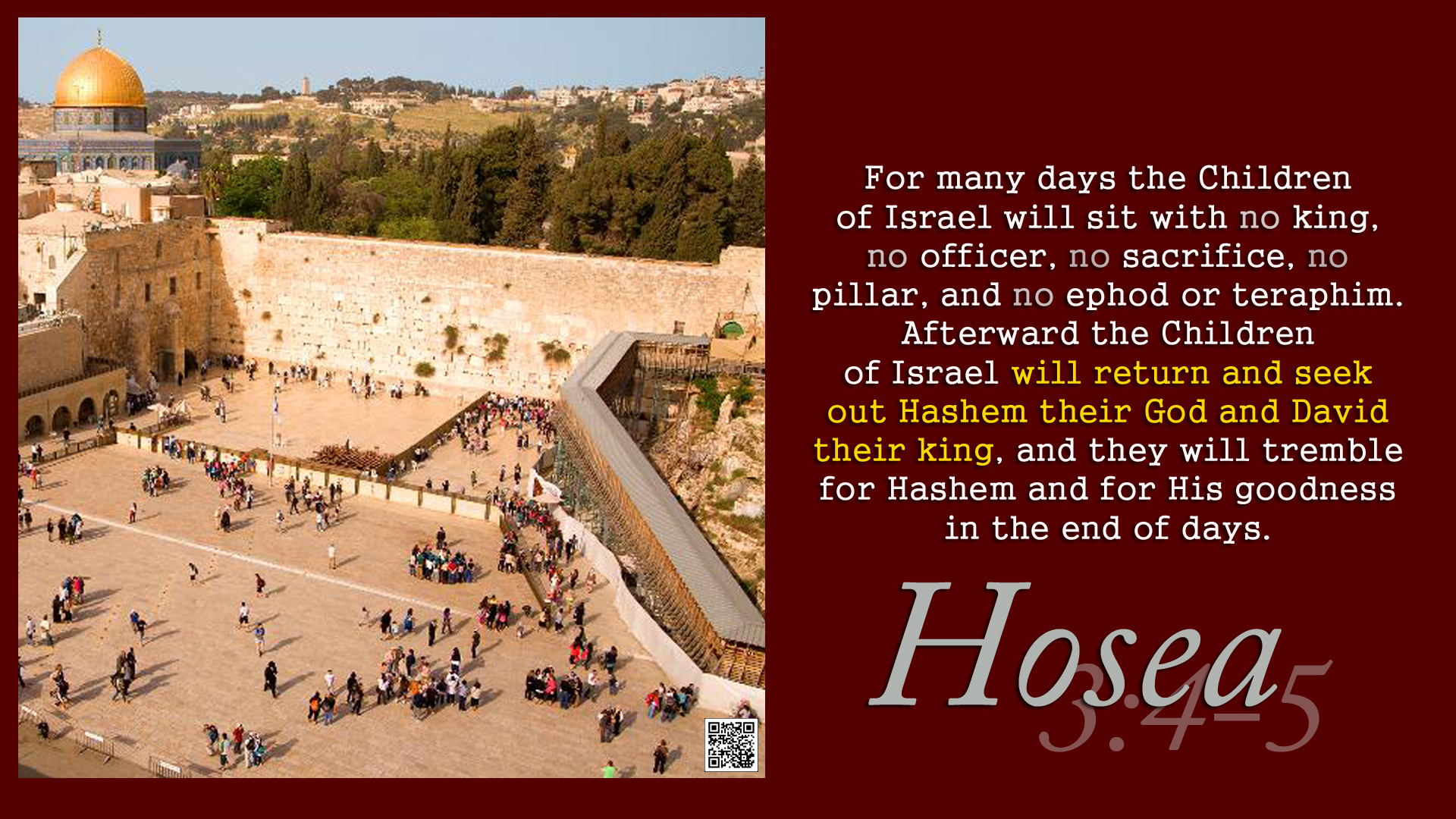 Hosea 3.45 This Is TRUTH