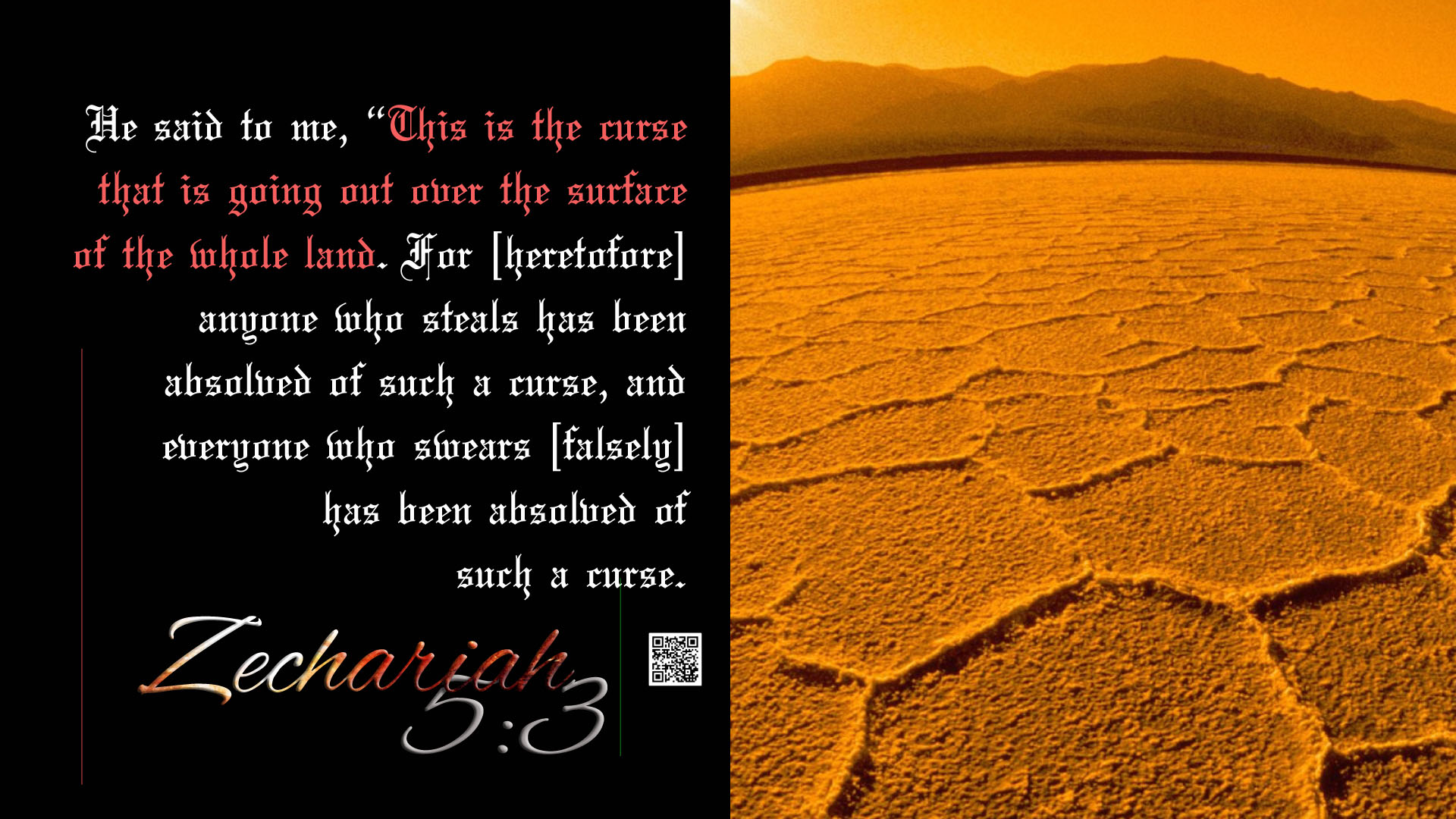 Zechariah 5.3 | This Is TRUTH