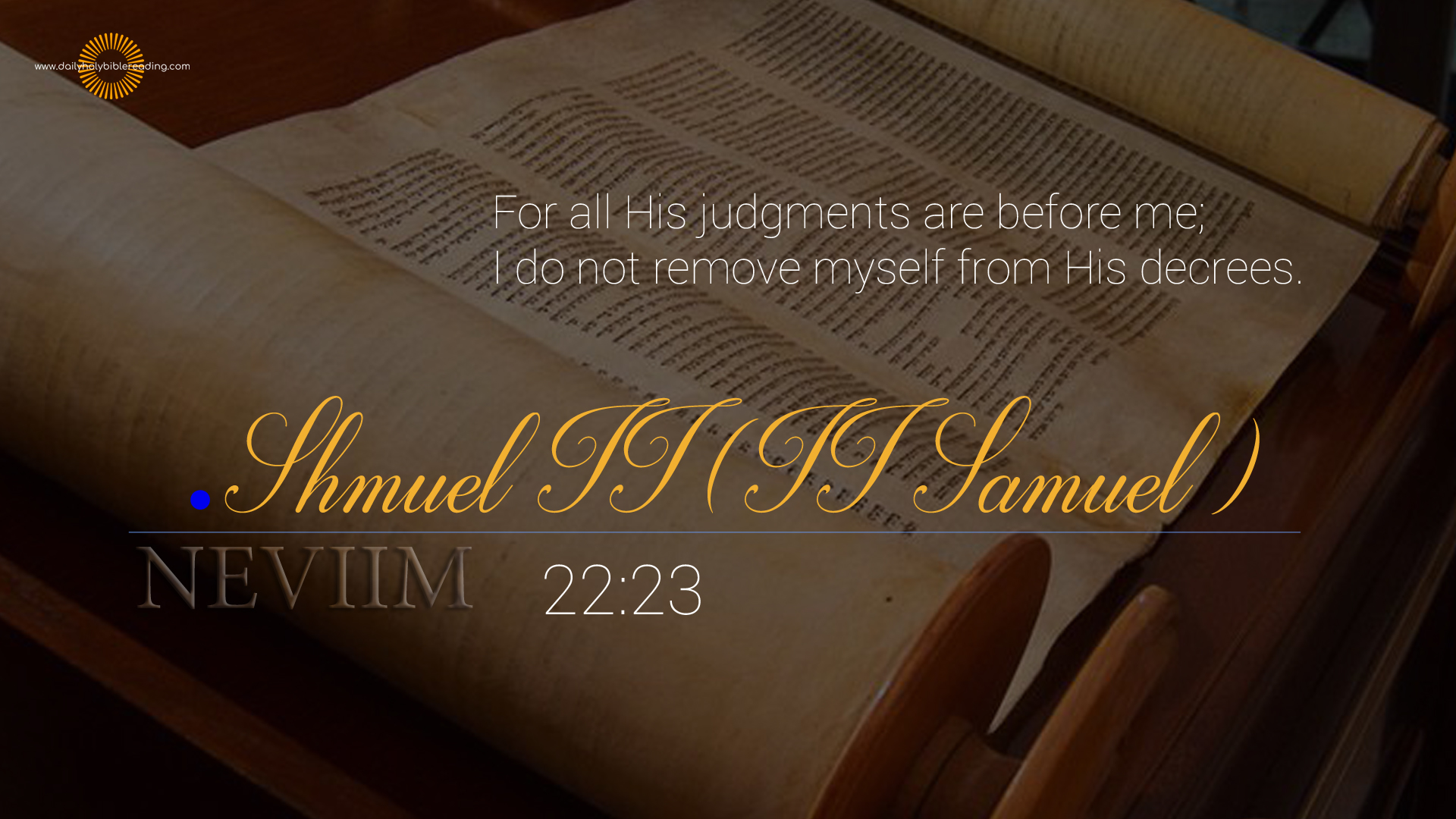 II SAMUEL Chapter 22 | Daily Holy Bible Reading